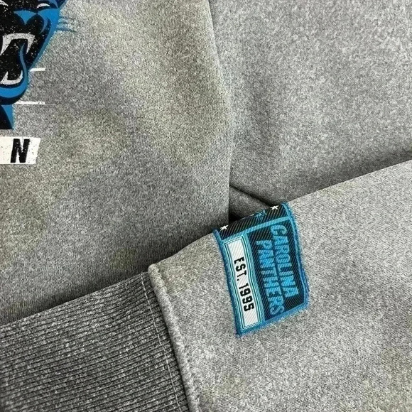 NFL Team Apparel Carolina Panthers Hoodie Sweatshirt Size Small - Picture 5 of 6